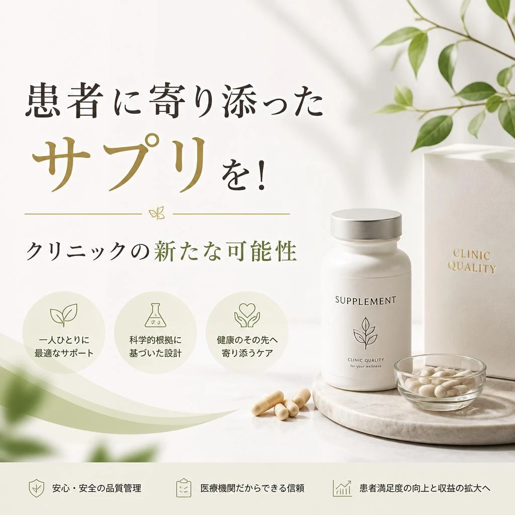 「患者に寄り添ったサプリを！クリニックの新たな可能性」