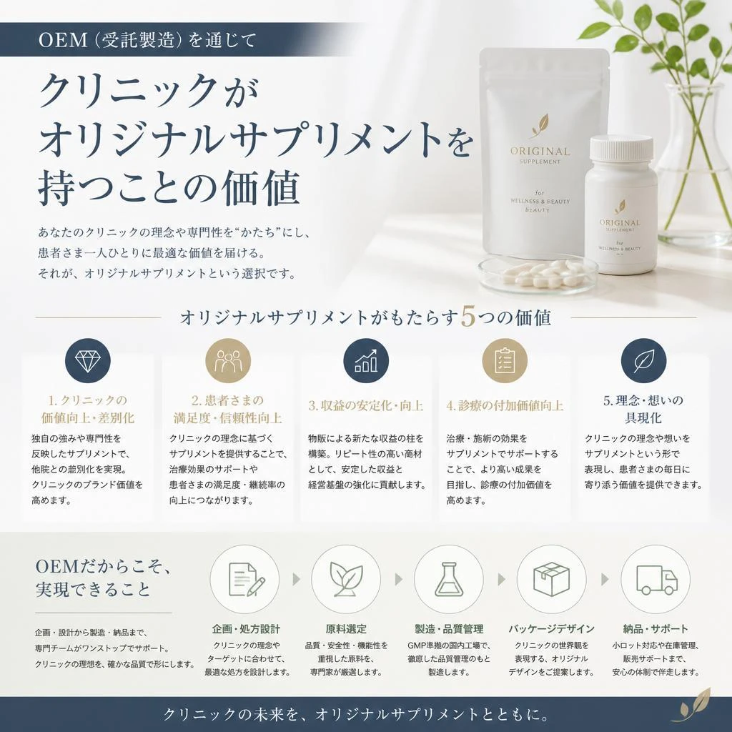 2. OEMの力で実現するオリジナルサプリ
